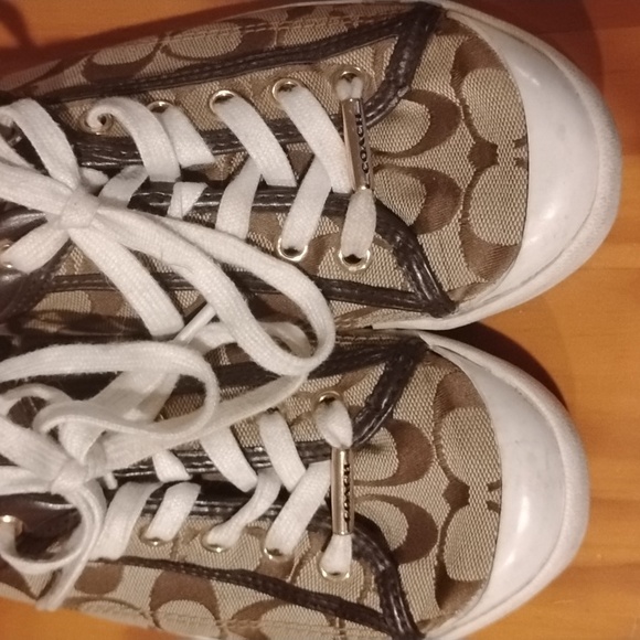 Coach Francesca Brown Monogram Shoes Size 7.5 - Picture 6 of 8